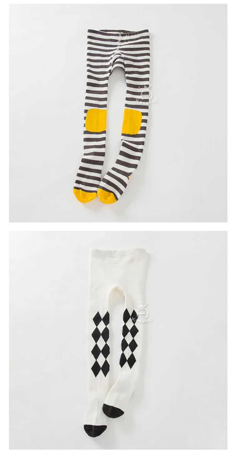 Baby Girls Pants Tights 1-7Y Kids New Autumn Winter Warm Cute Cartoon Big Eyes Pant Long Stockings Velvet Stock For Girls
