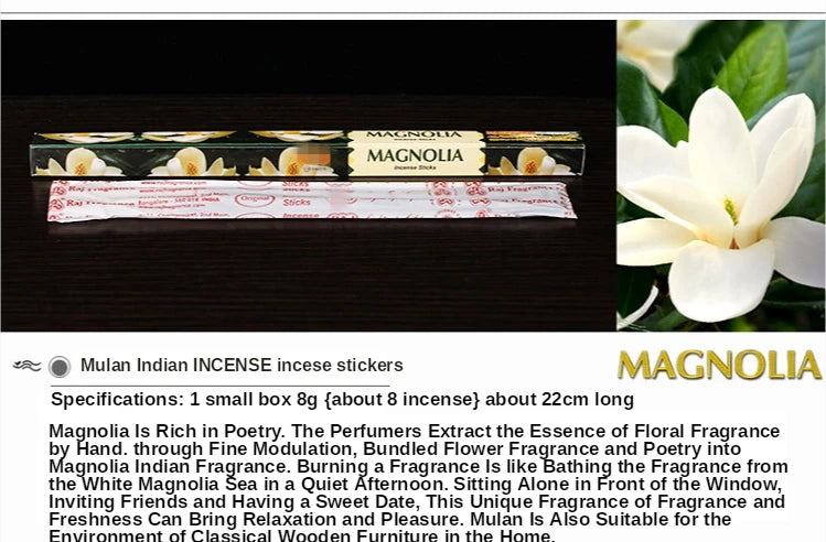 8pcs India Stick Incenses White Sage Sandalwood Natural Household Indoor Clean Air Indian Incense Sticks Yoga Buddhism 22cm