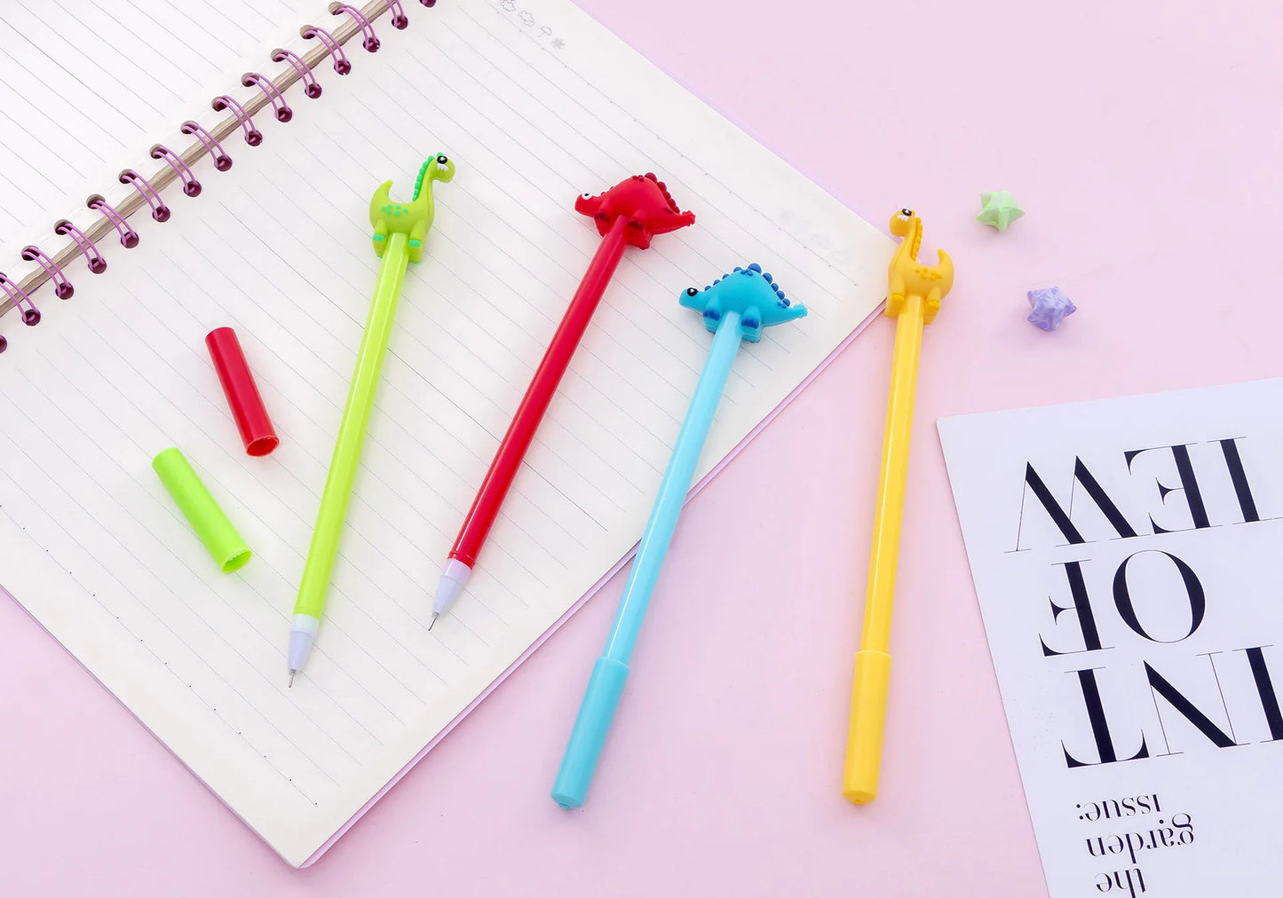 4 pcs/lot Cute Little Dinosaur 0.5mm Gel Pen Set Ink Pen Promotional Gift Stationery School & Office Supply