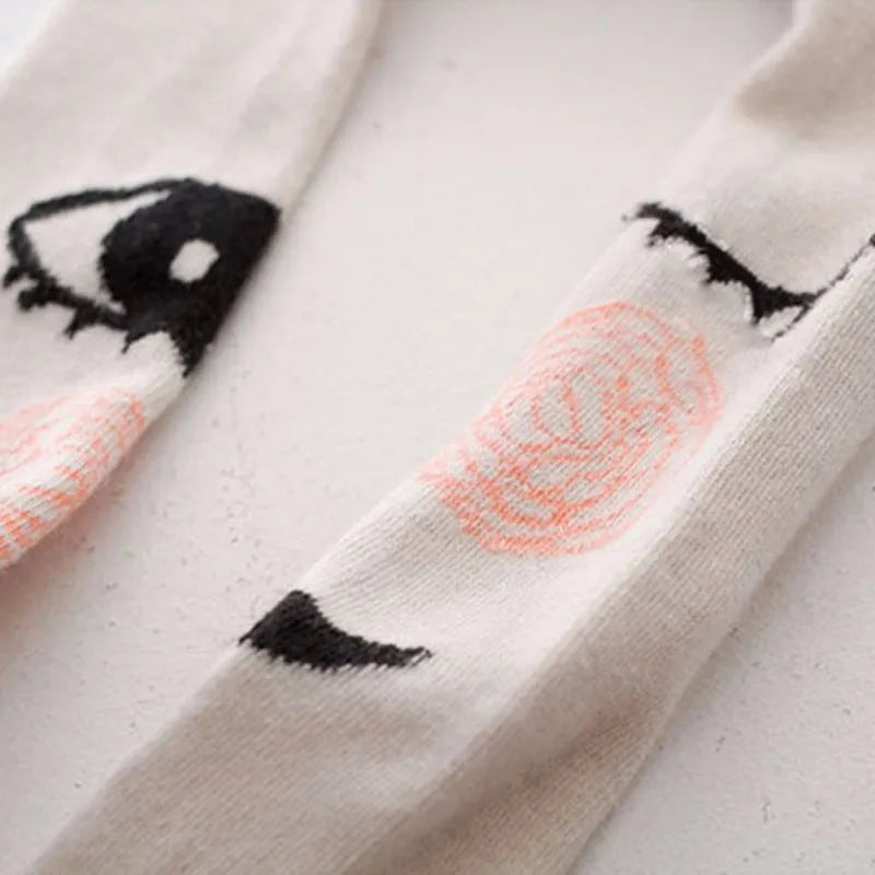 Baby Girls Pants Tights 1-7Y Kids New Autumn Winter Warm Cute Cartoon Big Eyes Pant Long Stockings Velvet Stock For Girls