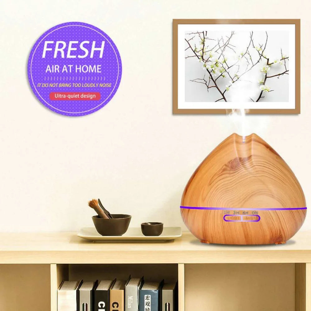 500ml Remote Control Air Aroma Ultrasonic Humidifier With Color LED Lights Electric Aromatherapy Essential Oil Diffuser for home