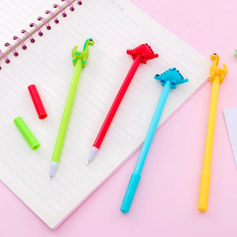 4 pcs/lot Cute Little Dinosaur 0.5mm Gel Pen Set Ink Pen Promotional Gift Stationery School & Office Supply