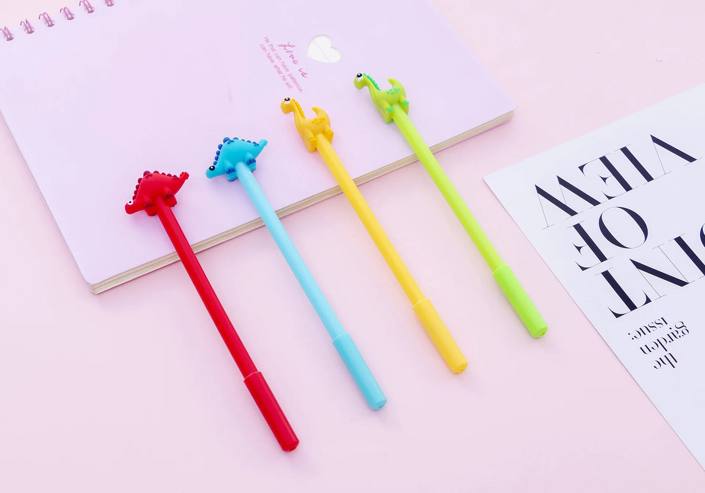 4 pcs/lot Cute Little Dinosaur 0.5mm Gel Pen Set Ink Pen Promotional Gift Stationery School & Office Supply