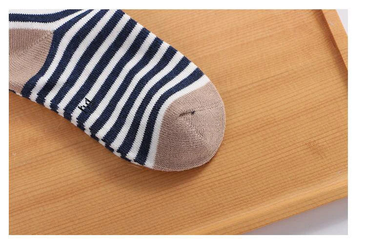 5 Pairs/Lot Kids Soft Cotton Socks Boy Girl Baby Infant Fashion Stripe Warm For Autumn Winter 0-8 Years Children Cartoon Sock