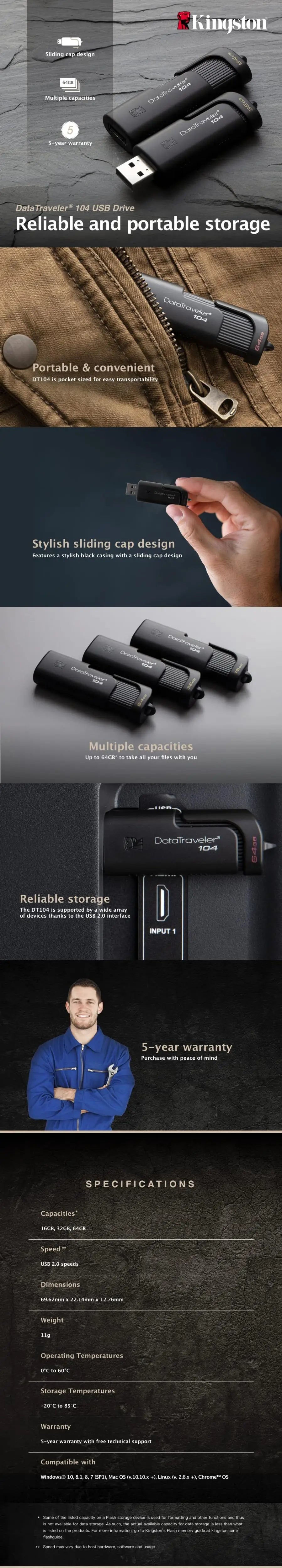 Kingston USB Flash Drive 16GB 32GB pendrive 64GB memoria usb stick USB Pen Disk Stick DT100G3 USB 3.0 flash drive usb stick gift