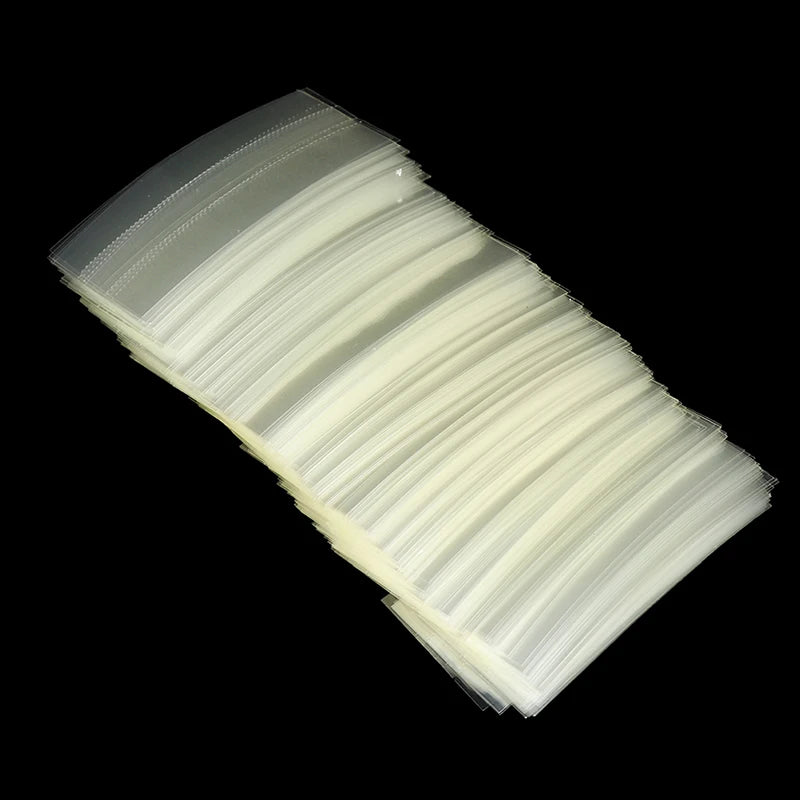 500pcs 7.5*3cm Clear Shrink Wrap Seal Bands With Perforation Lines For Nasal Inhaler For Balm Chapstick Lip Balm Containers