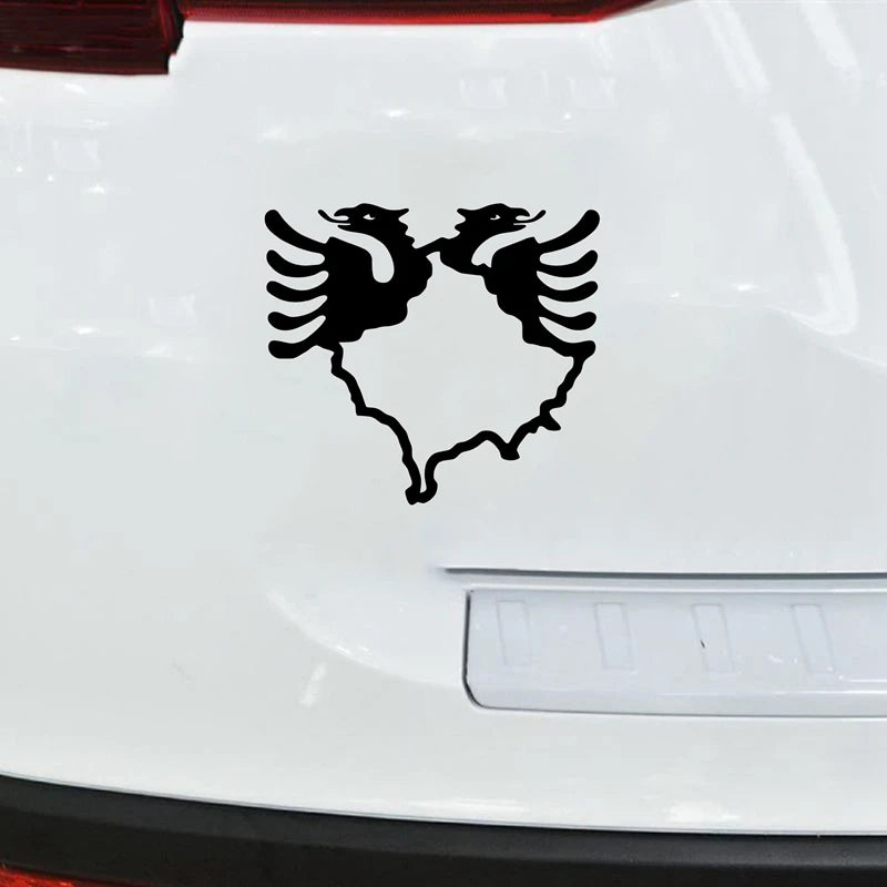 Kosovo Map Albania Double-Headed Eagle Vinyl Sticker Car Window Decor Laptop Decals for Apple MacBook Pro / Air Decoration