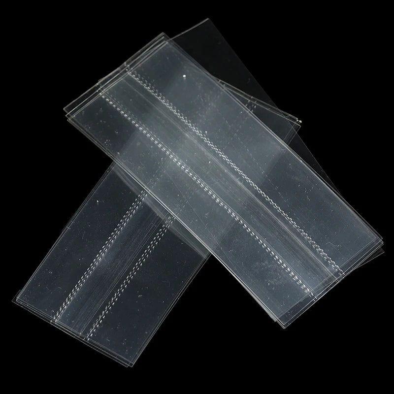 500pcs 7.5*3cm Clear Shrink Wrap Seal Bands With Perforation Lines For Nasal Inhaler For Balm Chapstick Lip Balm Containers