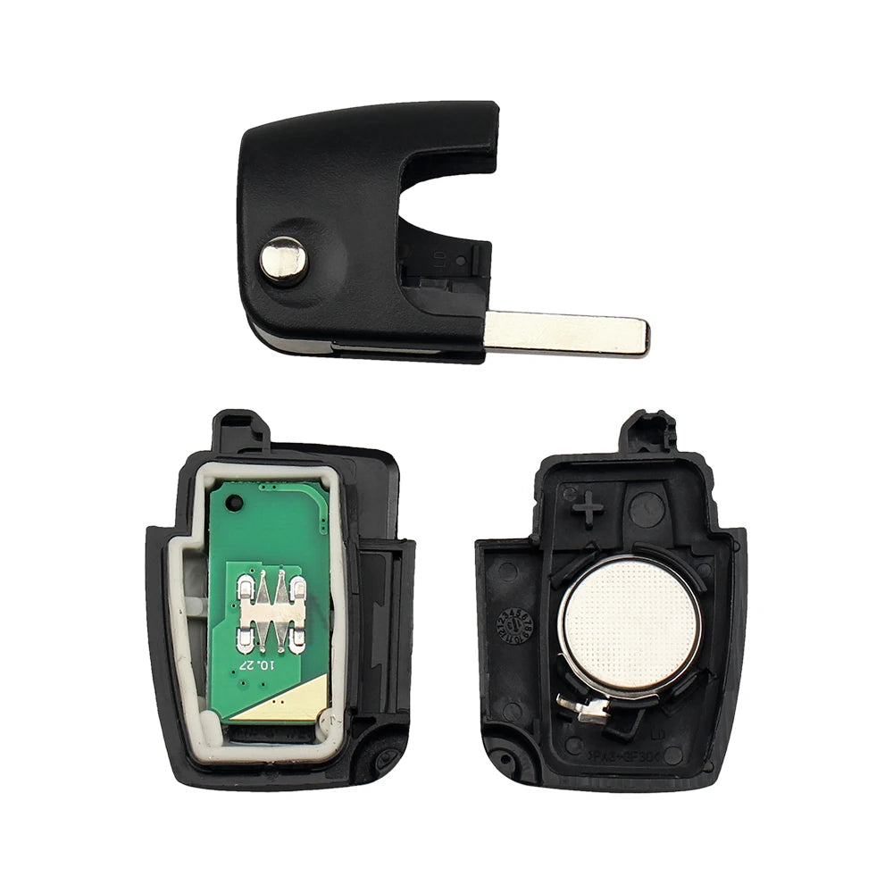 KEYYOU Car Remote Key DIY For Ford Fusion Focus Mondeo Fiesta Galaxy HU101 FO21 Blade Vehicle Flip Key 4D60 4D63 Chip 80/40 Bit