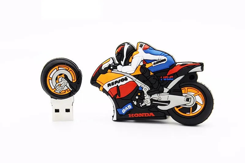 JASTER USB Stick motorcycle Pen Drive Car Flash Drives Racing Aircraft Rail Train Cartoon Truck Motor car 128GB 64GB 32GB 16GB