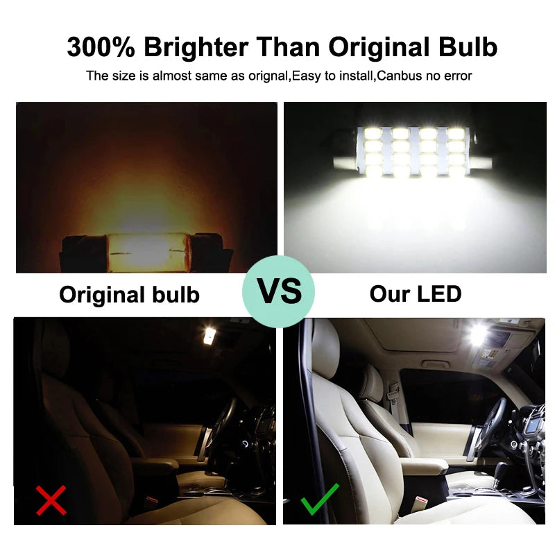 LED Interior Light Bulb Kit For KIA Cerato Spectra K3 LD TD YD 2000-2015 2016 2017 2018 2019 2020 2021 Car Dome Map Lamp Canbus