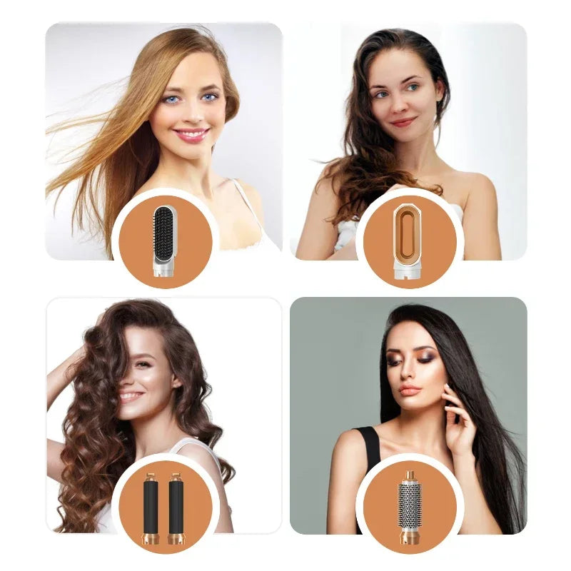 5 in 1 Hot Air Styler Comb Hair Dryer Automatic Hair Curler Professional Hair Straightener for Airwrap Household