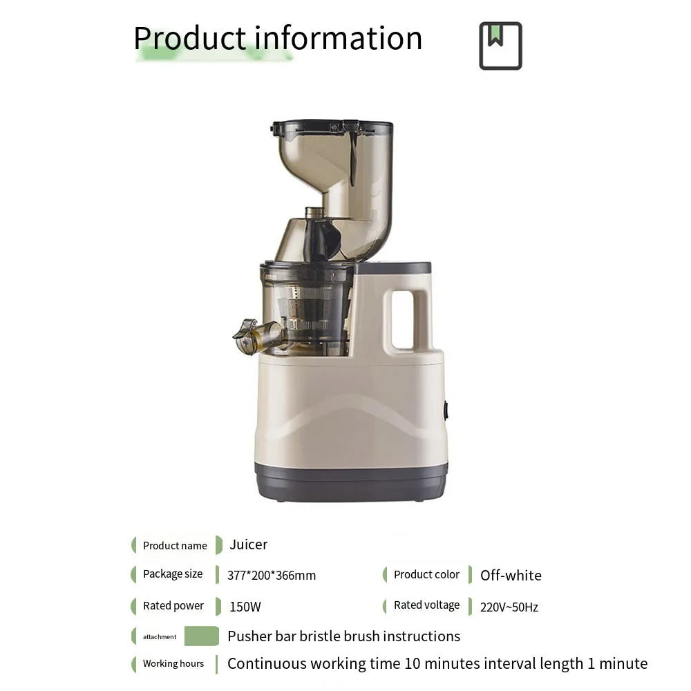 Houselin Slow Cold Press Juicer Machines Vegetable and Fruit, 500W Slow Masticating Juicer Machines with 7-inch Large Feed Chute