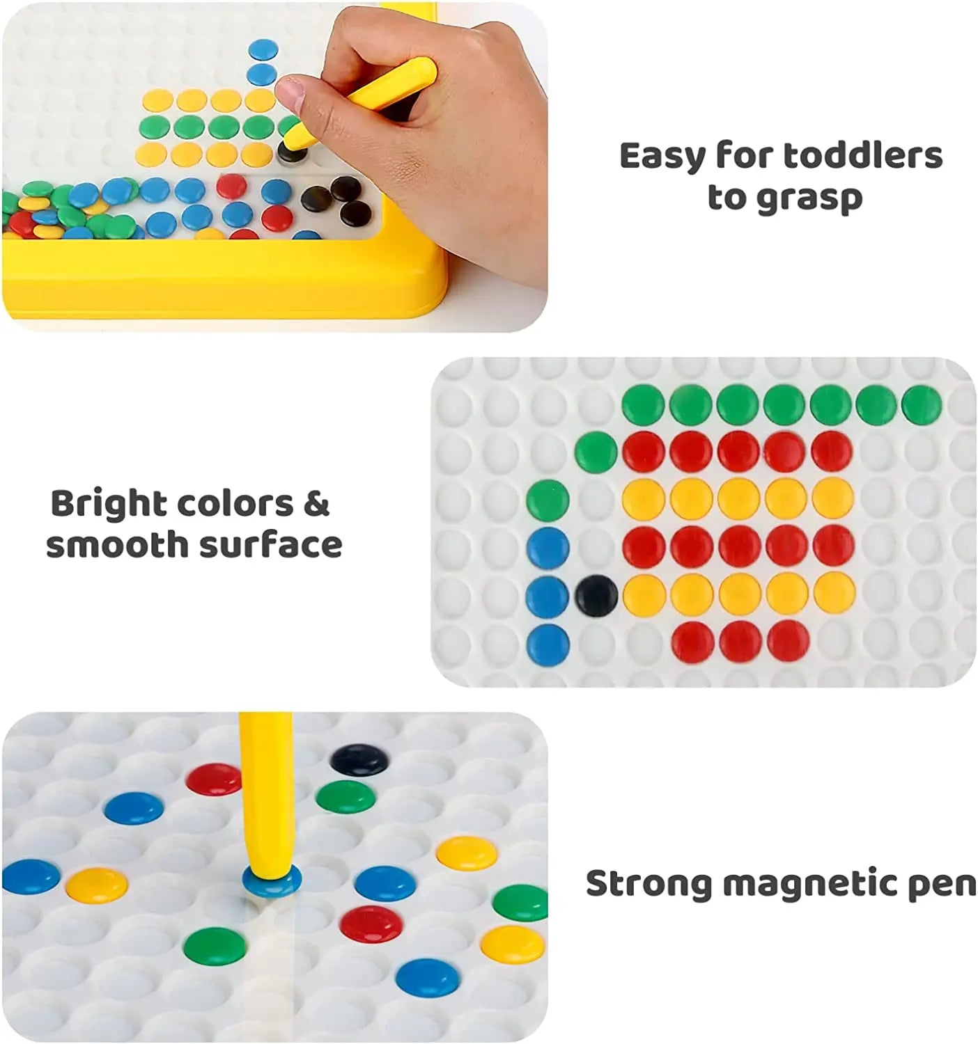 Magnetic Drawing Board for Toddlers Magnet Beads and Pen Drawing Board Montessori Educational Sensory Travel Toys