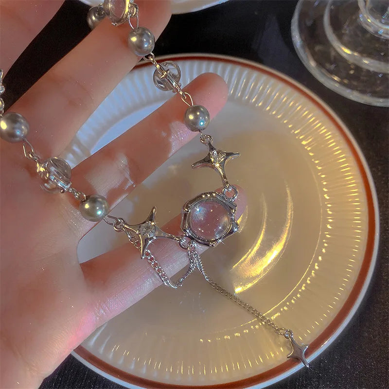 Gold Color Bracelet Set of Four Stainless Steel Sequins Rhinestone Bracelet Combination for Women Chain Bracelet Jewelry Gifts