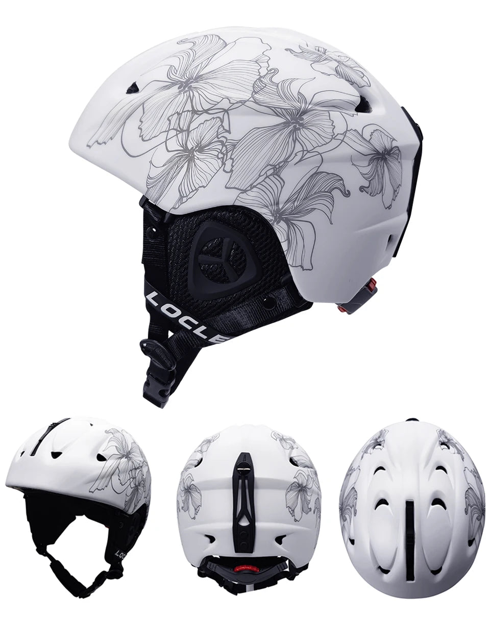 LOCLE Ski Helmet Men Women Integrally-molded Children Kids Skiing Helmet Skateboard Ski Snowboard Motorcycle Snowmobile Helmet