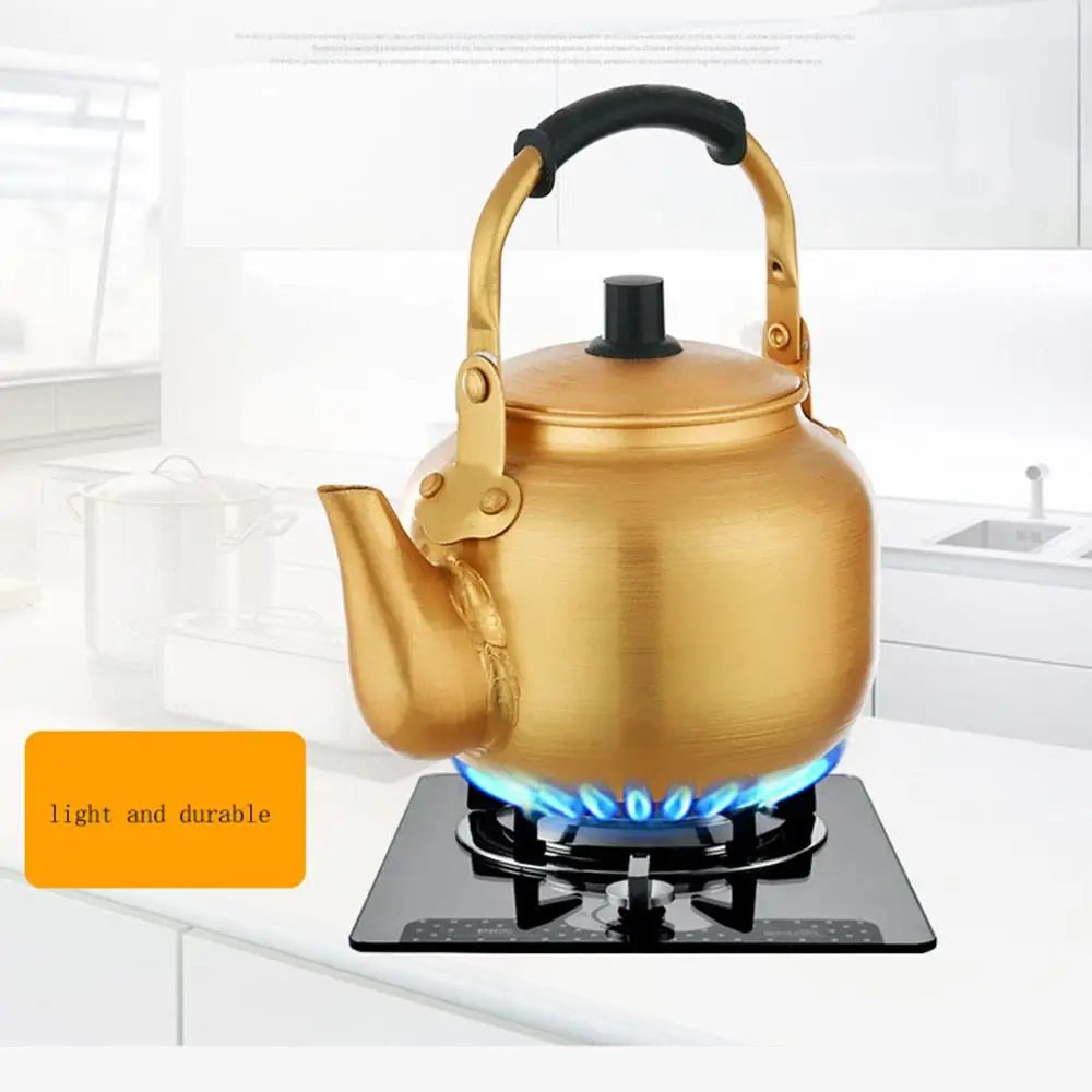 Gold Aluminum Kettle Outdoor Teapot Coffee Pot Household Large Capacity Kettle Outdoor Kitchen Accessories Travel Cookware