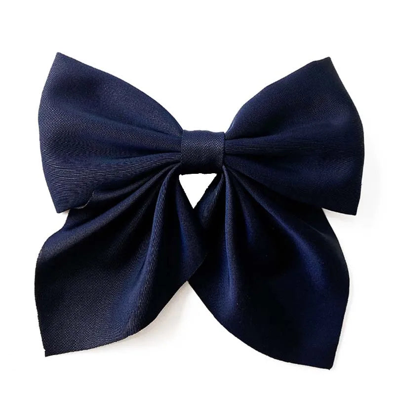 Fashion Sweet Bow Hair Clip Solid Color Girl Satin Butterfly Hair Clip Duck Mouth Clip Children's Hair Accessories