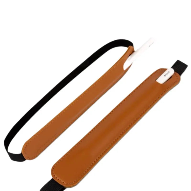 PU Leather Elastic Band Stylus Pen Sleeve Pouch for Apple Pencil Case Anti-Lost Attached Protector Bag for IPad IPencil 1 2