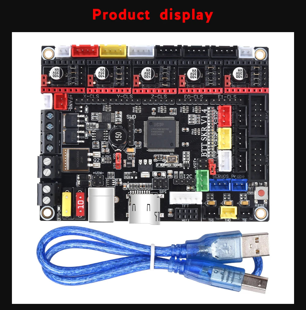 BIGTREETECH SKR V1.4 Turbo 32 Bit Motherboard PITFT50 Touch Screen TMC2209 TMC2208UART Driver For Voron V2.4 3D Printer