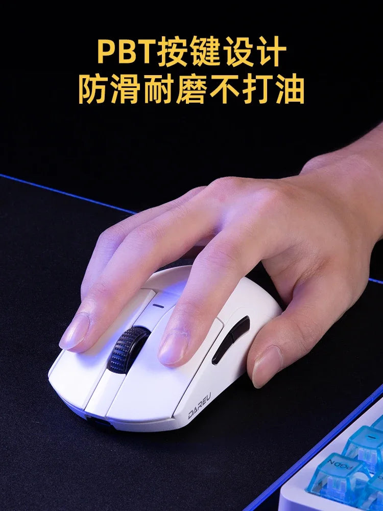 Dareu A950 PRO Mouse 4k PAW3395 Wireless Bluetooth portable Tri-Mode RGB Gaming Mouse For Computer Keyboard Pc Office Mice Gif