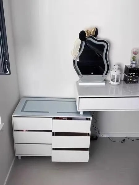 Organizer Wood Dressers Hotel Desk Storage Mobiles Organizer Dressers Sideboards Mirror Makeup Meubles De Chambre Bedroom Set