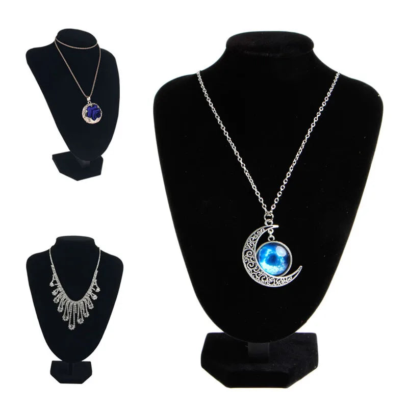 Faux Leather Mannequin Jewelry Necklace Display Holder Neck Bust Stand Showcase Show Decorate Hot