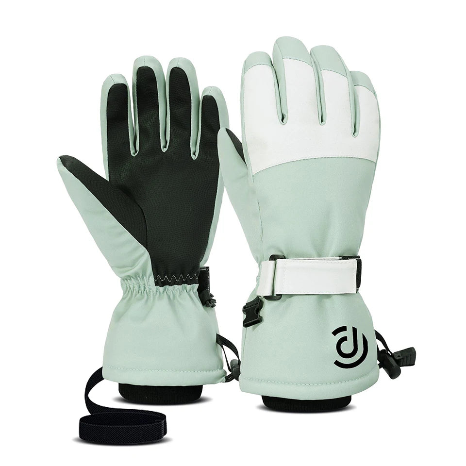 LOOGDEEL Ski Gloves Warm Winter Snowmobile Snow Snowboard Thermal Gloves Waterproof Touchscreen Function Windproof Plush Mittens