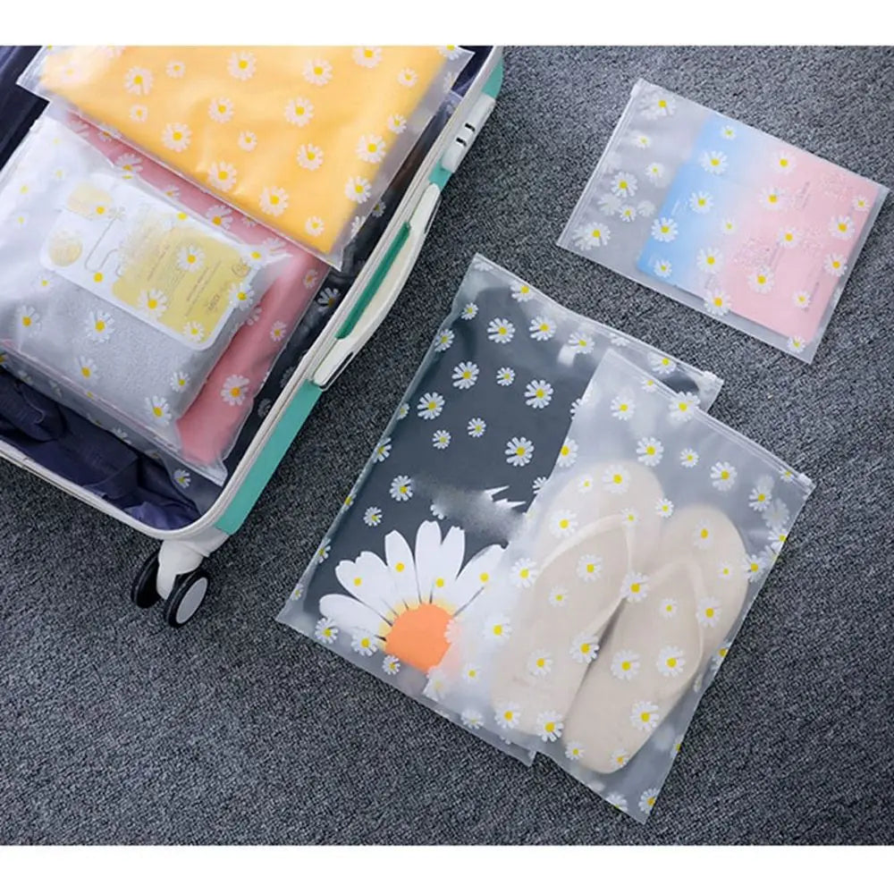 Cartoon Style Transparent Travel Bag Waterproof Shoes Bag Make Up Storage Organizer Pouch Plastic Packing Bag Zip Lock Storage
