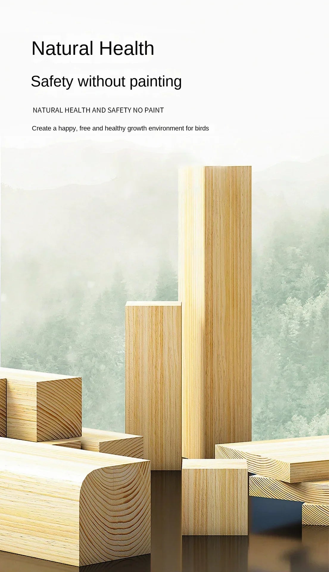 4/6 Steps Wood Ladder Pet Interactive Bird Parrot Toy Ladder for Hamster Cage Funny Grinding Stick Climbing Toy Bird Accessories