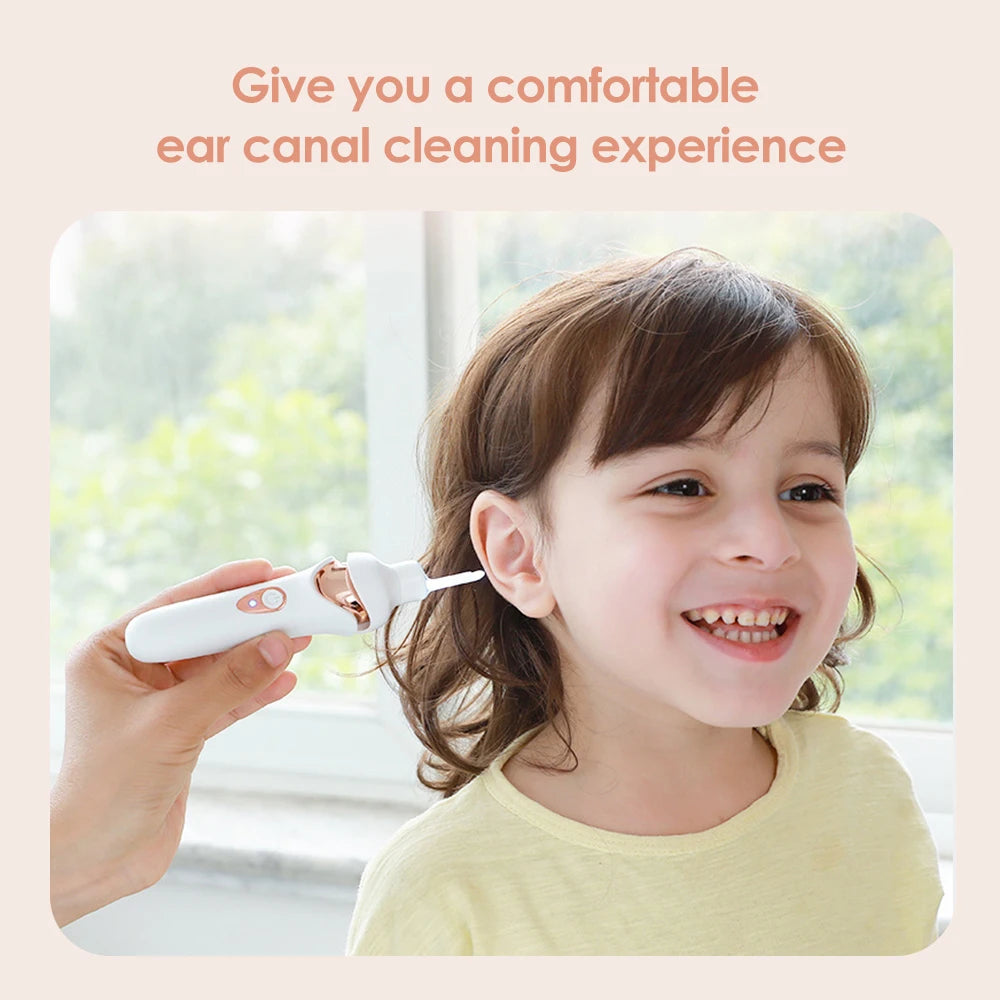 Electric Ear Wax Remover Wireless Luminous Ear Spoon Spiral Ear Pick Cleaner Tool Safe Suction Recharge Health Care with 4 Tips