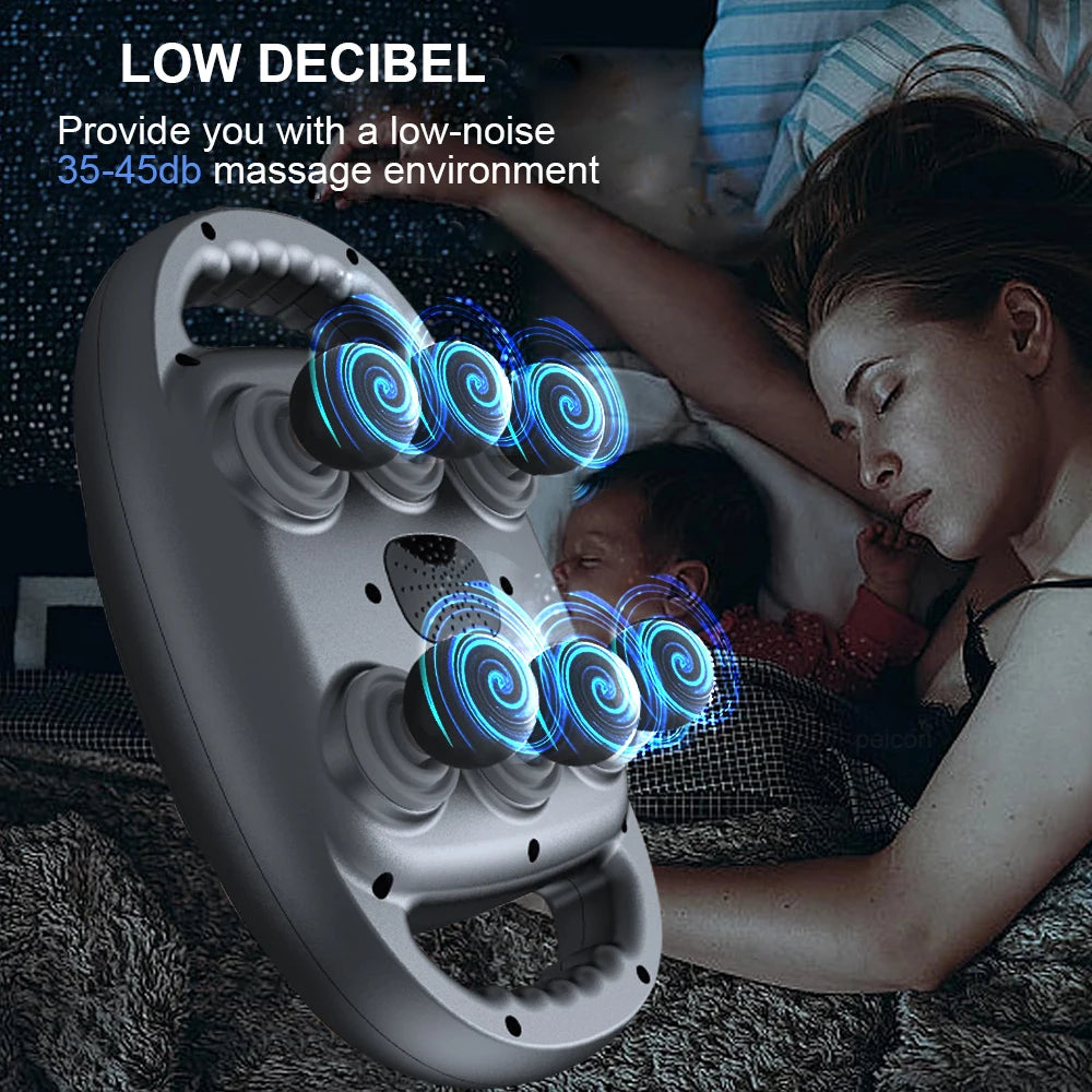 Fascia Gun 6 Heads Massage Gun Muscle Relaxation Electric Massager Deep Tissue Muscle for Pain Relief for the Whole Body