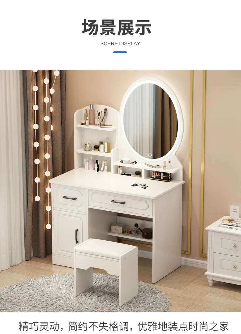 Drawer Dresser Cabinet Dressing Table Girl Handles Storage Vanity Chair Dressing Table High End Coiffeuse Bedroom Furniture