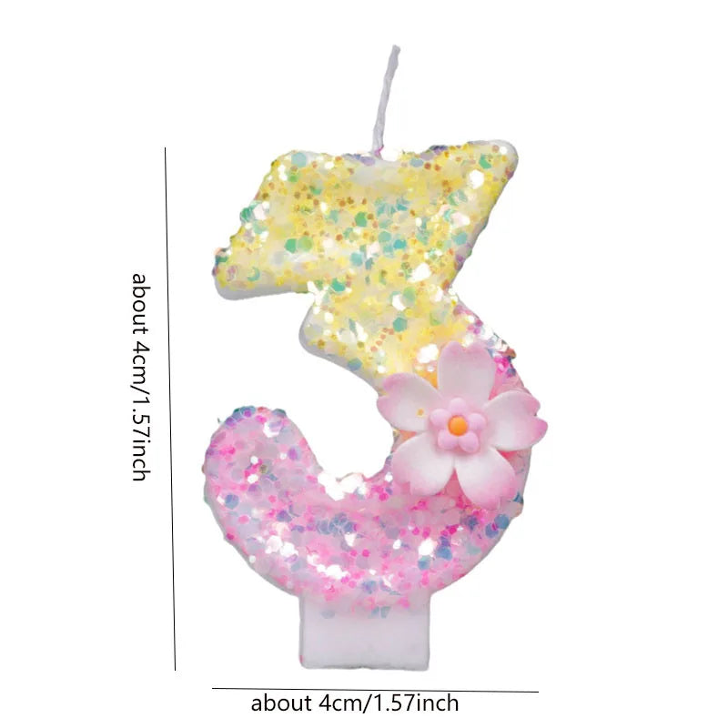 Flower Housewarming Gift Birthday Mini Girl Number Candle Child Cake Decoration Girl Party Supplies Folk Day Votive Candles