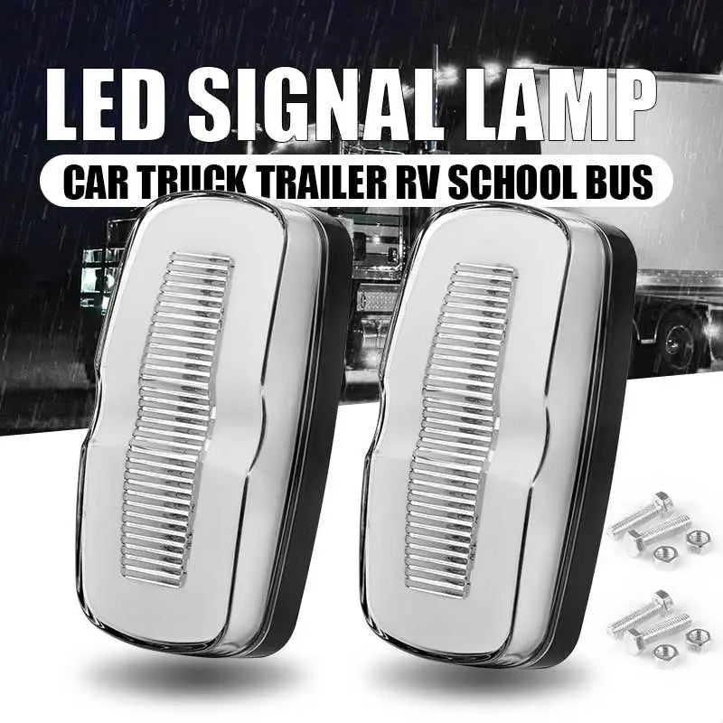 4pcs 12V 24V LED Tail Brake Light Turn Signal Light Flowing Water Side Lamp Warning Lamp For Car Trailer Truck Tractor ATV UTV