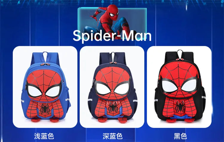 Children's school bag new, cute cartoon Spider-Man 3-6 years old boys backpack Captain America Iron Man backpack