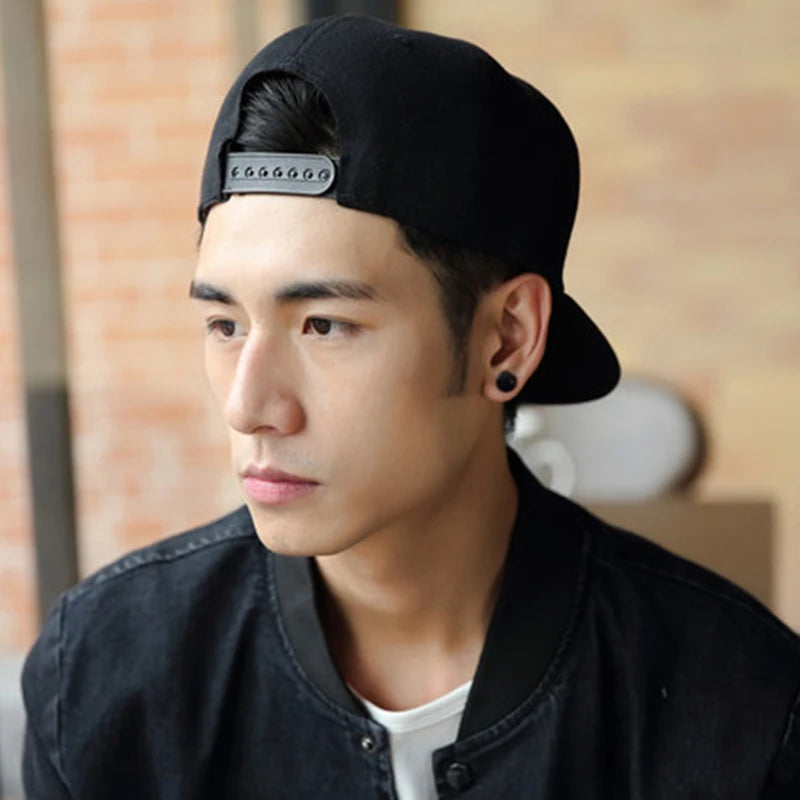 Hip Hop Style Flat Brim Sun Caps Male Baseball Hat Solid Color Summer Men's and Women's Outdoor Cycling Caps Sunproof Sport Caps