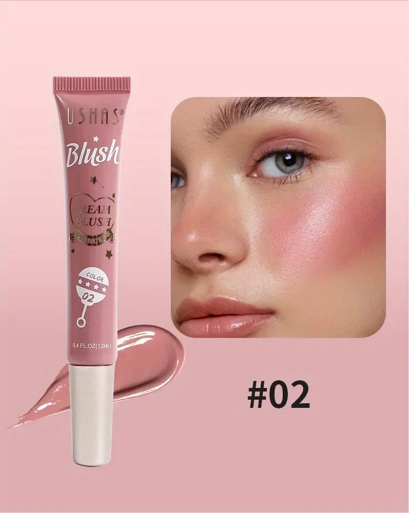 4 Colors Lasting Natural Liquid Blush Eyeshadow Liquid Contouring Face Blusher Waterproof Facial Blush Stick Light Liquid Blush