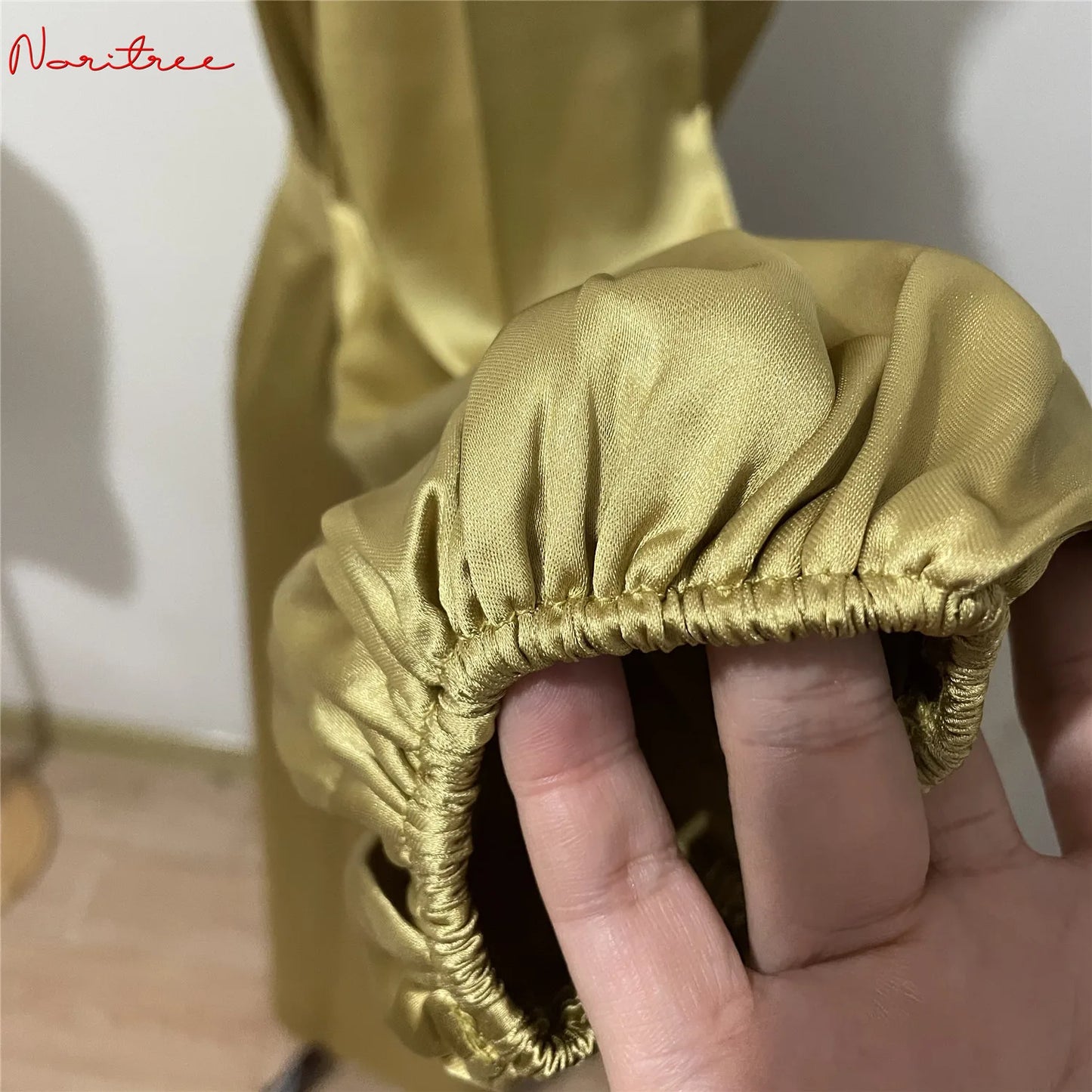 Ramadan Eid Fashion Silky Satin Muslim Abayas Robe Musulmane Abaya Cardigan Muslim Arab Worship Service Clothing Wy836