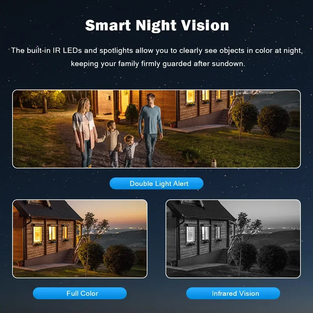 6K 12MP WiFi Surveillance Camera Outdoor Three Lens Three Screen CCTV Waterproof PTZ Mini Street Camera 360° Security Camera