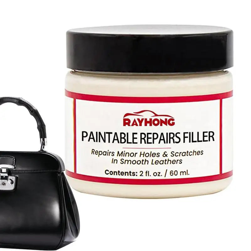 Leather Filling Paste 60ml Natural Leather Filler Repair Compound Leather Restoration Cream For Tears Crack Burns Holes Filler