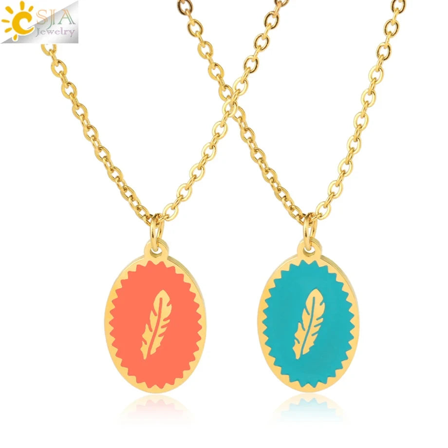 CSJA Fashion Thin Chain Stainless Steel Bracelet for Women Gold Color Cross Charm Enamel Bracelets Summer Jewelry Gift T100
