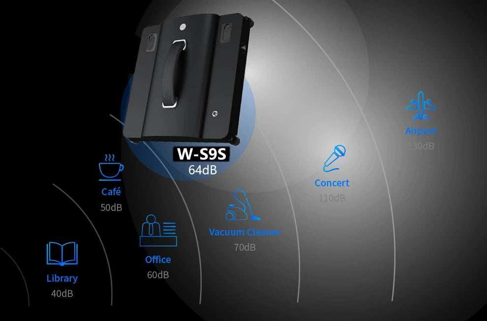 Purerobo W-S9S Window Cleaning Robot Smart APP& Remote Control Automatic Water Spray Clean Glass Electric Vacuum Cleaner Robot