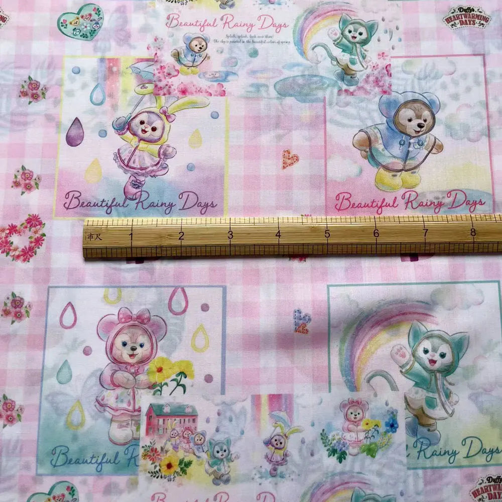 disney fabric 140x50CM Cartoon cotton fabric Patchwork Tissue Kid Home Textile Sewing Doll Dress Curtain Polyester cotton Fabric