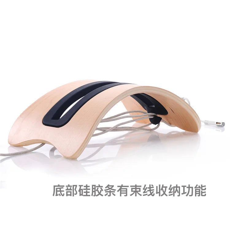 Wooden Vertical Desktop Laptop Stand for Apple Macbook Pro Air 2024 M3 M2 15 14 16 inch Pro 13 Holder Base Bracket Dock