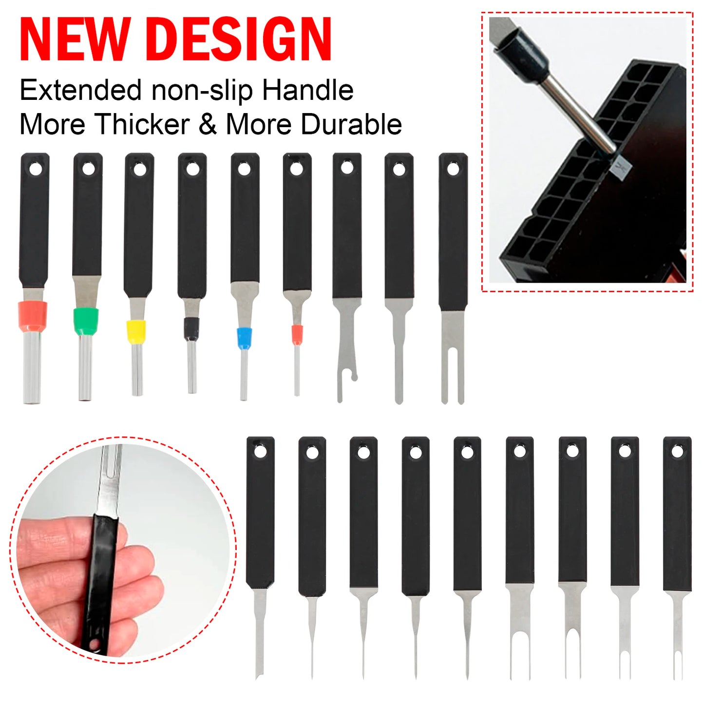 Heavy 23Pcs Car Terminal Removal Repair Tools Electrical Wiring Crimp Connector Pin Extractor Kit Keys Automotive Plug Pullers