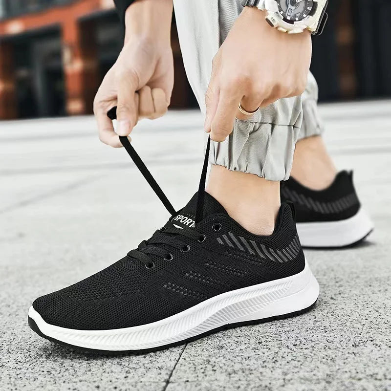 2024 Men's shoes, casual shoes, fashionable sports shoes, breathable running shoes, outdoor walking training tennis shoes 