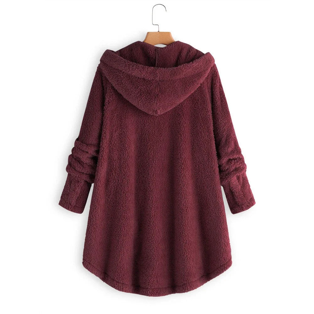 Hooded Coat for Women Clothing 2023 Autumn Winter Overcoat Ladies Solid Fashion Korean Black Outerwear Elegant Female Y2K Jacket