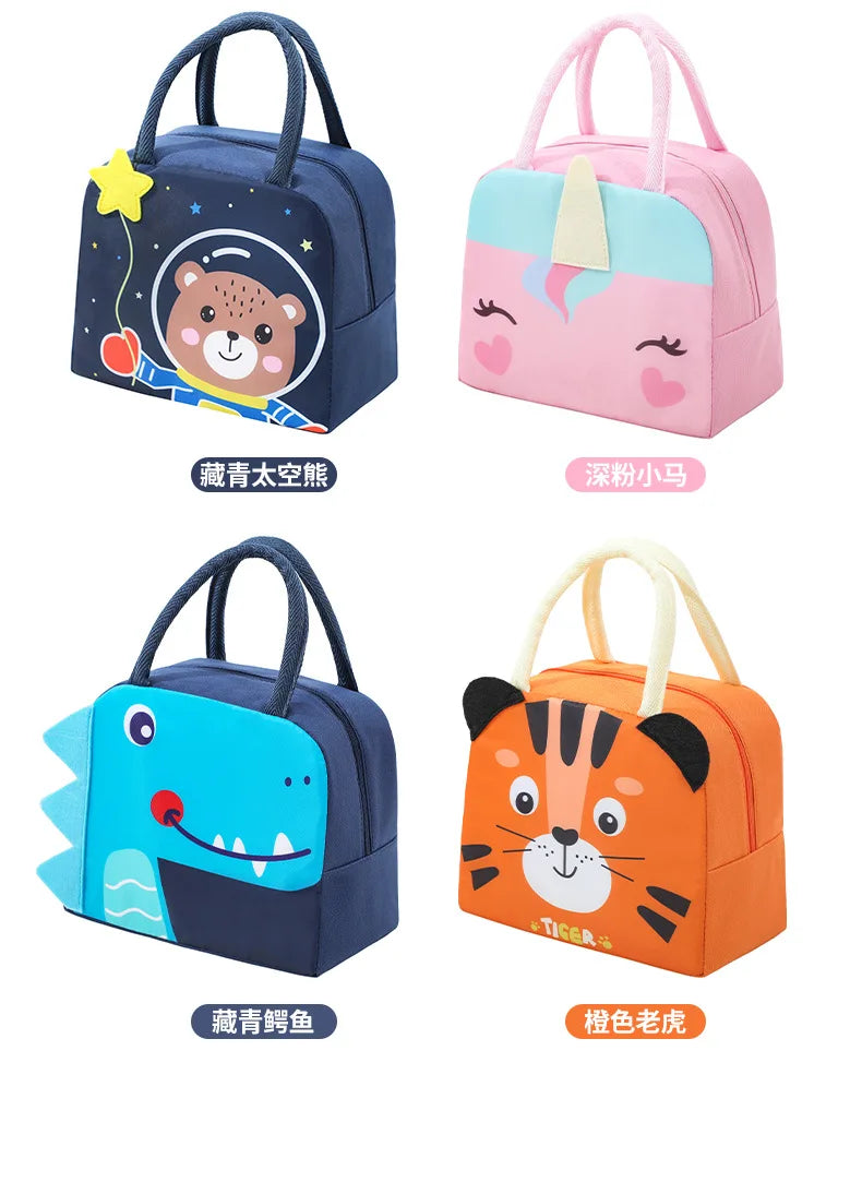 Kawaii Portable Fridge Thermal Bag Women Children's School Thermal Insulated Lunch Box Tote Food Small Cooler Bag Pouch