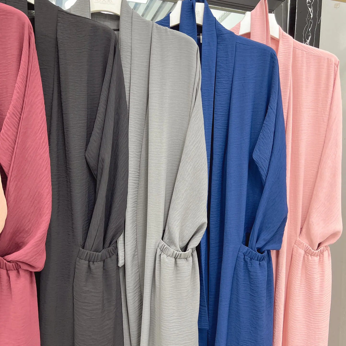 Ramadan Eid Abaya Dubai Turkey Hijab Dress Muslim Woman Kimono Modest Kaftan Robe Femme Islamic Clothing Open Abayas for Women